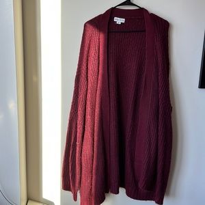 Burgundy cardigan- plus size 4x